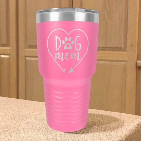 Image of Dog Mom Heart Stainless Steel Tumbler