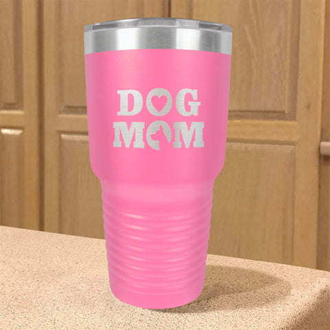 Image of Dog Mom Heart Stainless Steel Tumbler