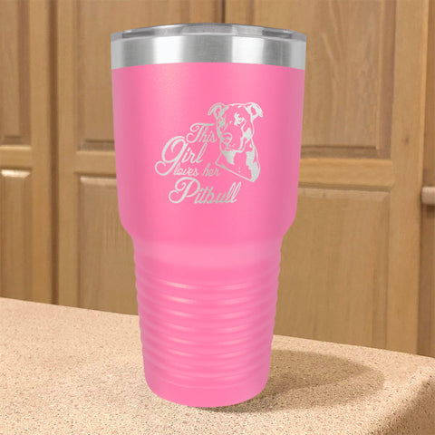 Image of Girl Loves Her Pitball Stainless Steel Tumbler