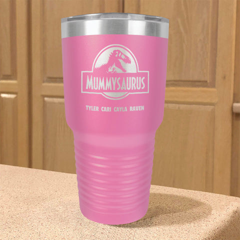 Image of Mummysaurus Personalized Stainless Steel Tumbler