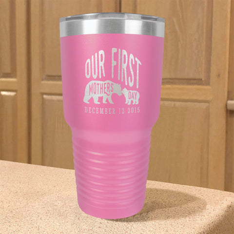 Image of First Mothers Day Personalized Stainless Steel Tumbler