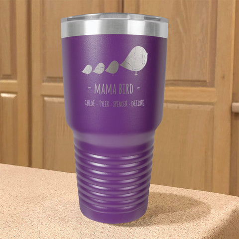 Image of Mama Bird Personalized Stainless Steel Tumbler