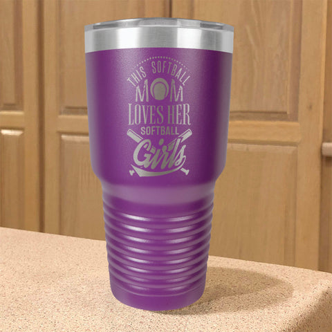 Image of This Softball Mom Stainless Steel Tumbler