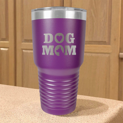Image of Dog Mom Heart Stainless Steel Tumbler