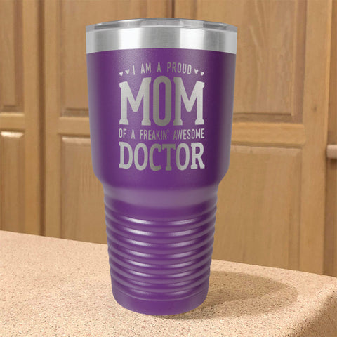 Image of Proud Mom Personalized Stainless Steel Tumbler