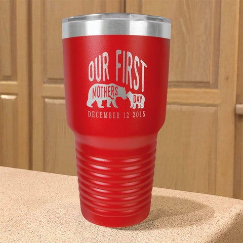 Image of First Mothers Day Personalized Stainless Steel Tumbler