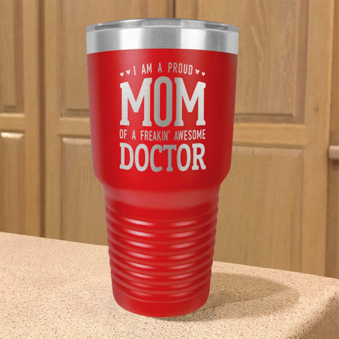 Image of Proud Mom Personalized Stainless Steel Tumbler