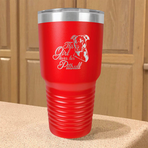 Image of Girl Loves Her Pitball Stainless Steel Tumbler