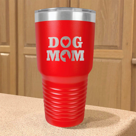 Image of Dog Mom Heart Stainless Steel Tumbler