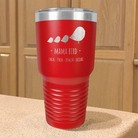 Image of Mama Bird Personalized Stainless Steel Tumbler
