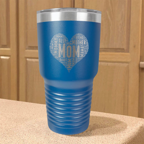 Image of Mom Heart Stainless Steel Tumbler