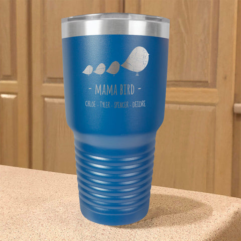 Image of Mama Bird Personalized Stainless Steel Tumbler