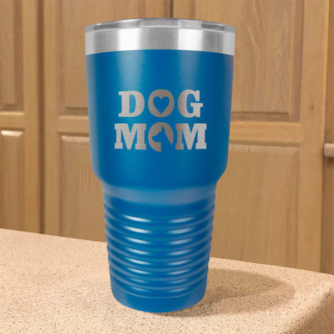 Image of Dog Mom Heart Stainless Steel Tumbler