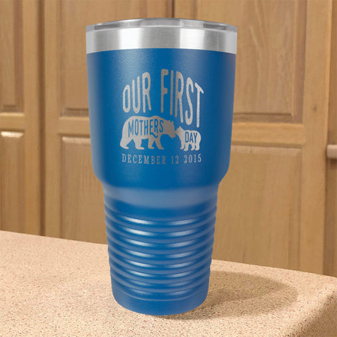 Image of First Mothers Day Personalized Stainless Steel Tumbler