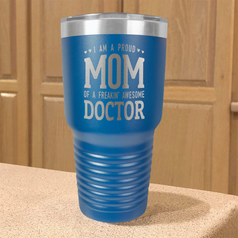 Image of Proud Mom Personalized Stainless Steel Tumbler