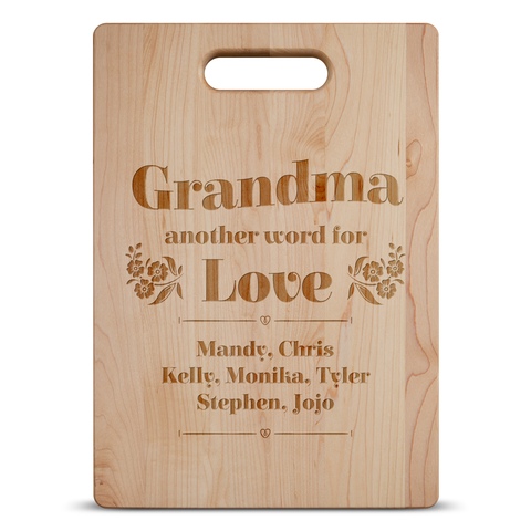 Image of Grandma Another Word For Love Personalized Cutting Board