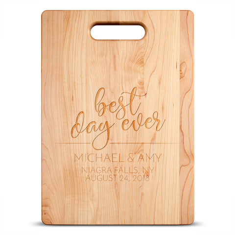 Image of Best Day Ever Personalized Maple Cutting Board