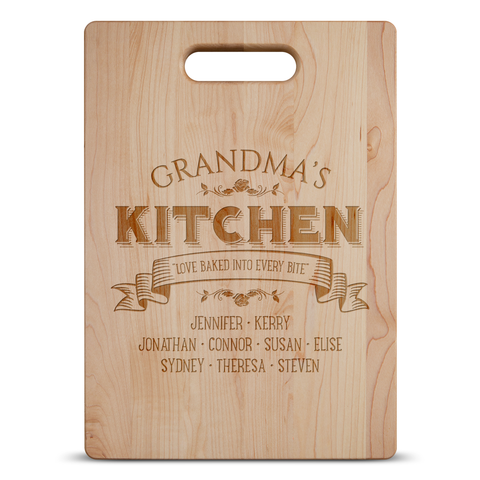 Image of Love Baked Into Every Bite Personalized Cutting Board
