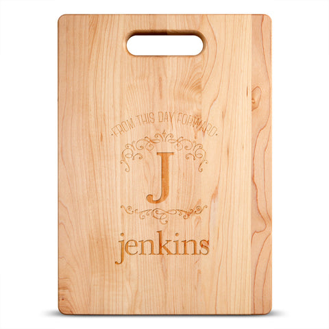 Image of From This Day Forward Personalized Maple Cutting Board