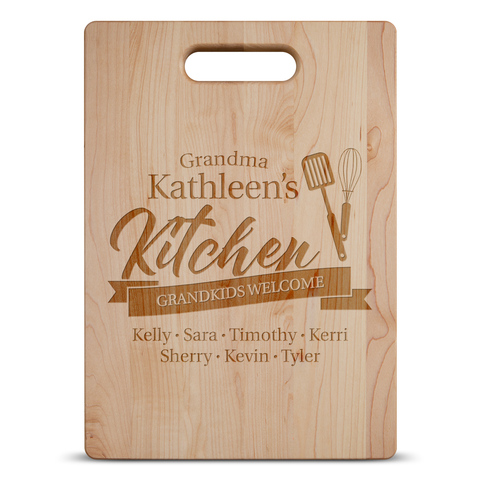 Image of Grandma's Kitchen Personalized Cutting Board
