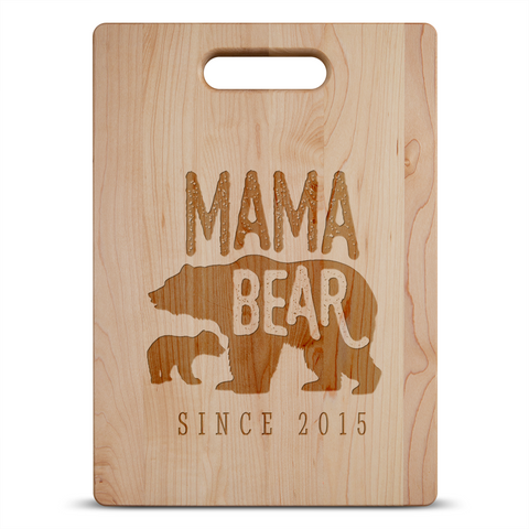 Image of Mama Bear Personalized Maple Cutting Board