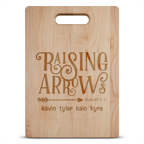 Image of Raising Arrows Personalized Maple Cutting Board