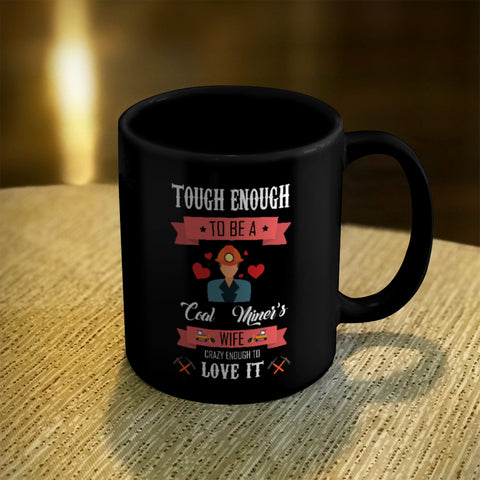 Image of Ceramic Coffee Mug Black Coal Miner