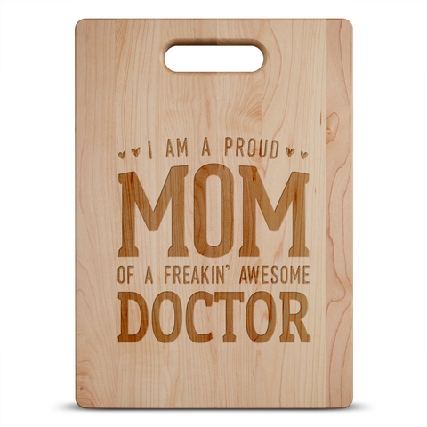 Image of Proud Mom Personalized Maple Cutting Board