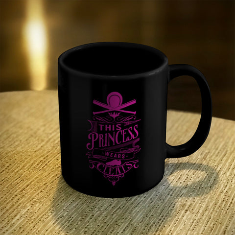 Image of Ceramic Coffee Mug Black This Princess Wears Cleats