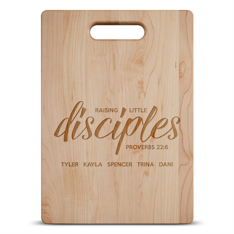 Image of Raising Disciples Personalized Maple Cutting Board