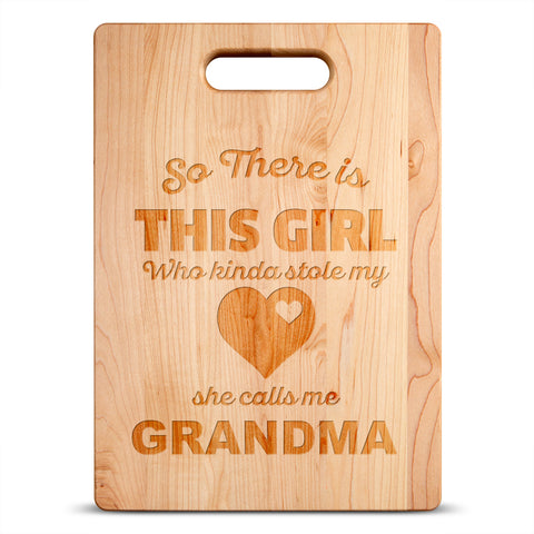 Image of So There Is This Girl Personalized Maple Cutting Board