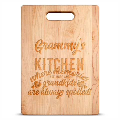 Image of Kitchen Where Memories are Made Personalized Maple Cutting Board