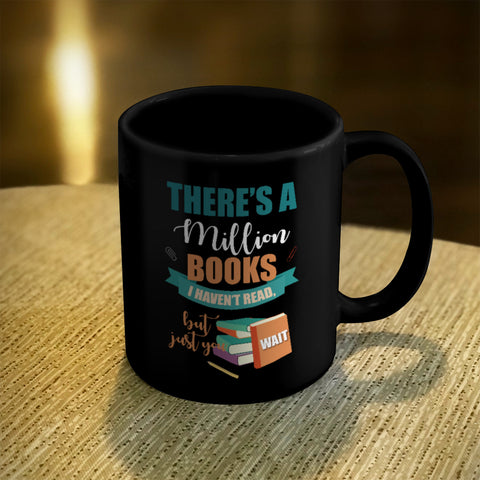 Image of Ceramic Coffee Mug Black Million Books