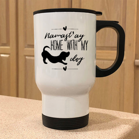 Image of Metal Coffee and Tea Travel Mug Namast'ay