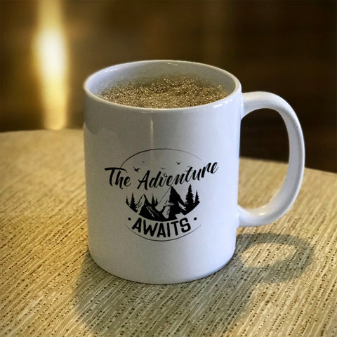 Image of Adventure Awaits Ceramic Coffee Mug