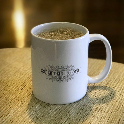 Image of Personalized Ceramic Coffee Mug Newlywed Flora