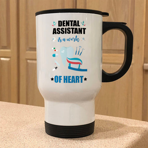 Image of Metal Coffee and Tea Travel Mug Work of Heart