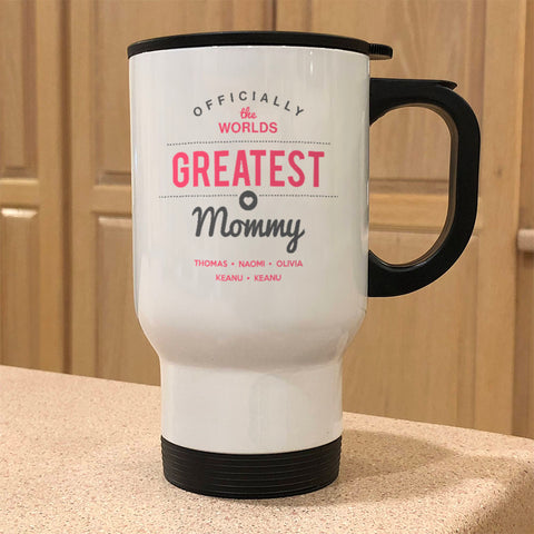 Image of Worlds Greatest Personalized Metal Coffee and Tea Travel Mug
