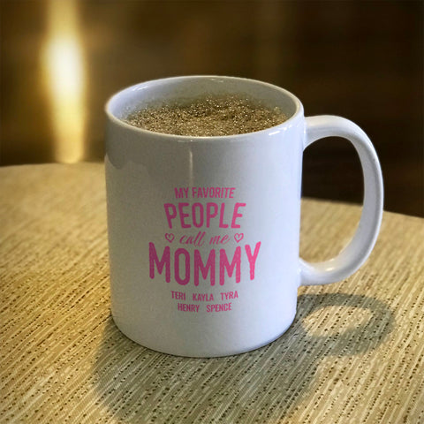 Image of Favorite People Personalized Ceramic Coffee Mug
