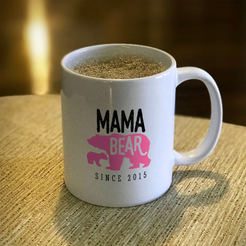 Image of Mama Bear Personalized Ceramic Coffee Mug