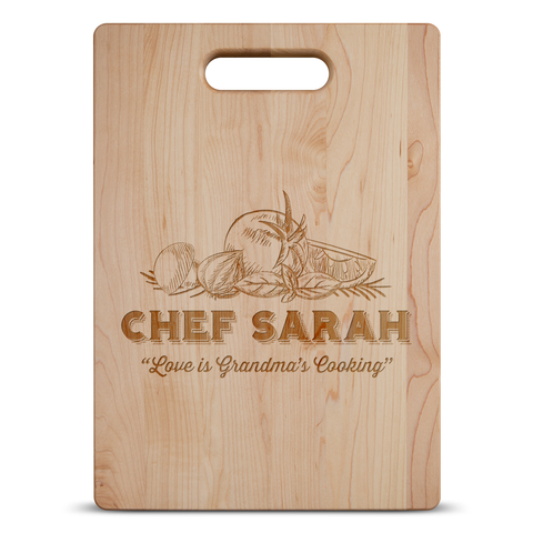 Image of Love is Grandma's Cooking Personalized Cutting Board
