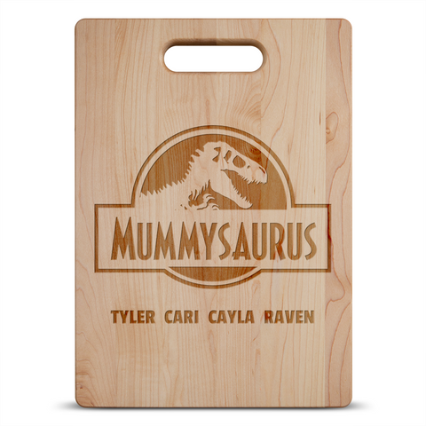 Image of Mummysaurus Personalized Maple Cutting Board