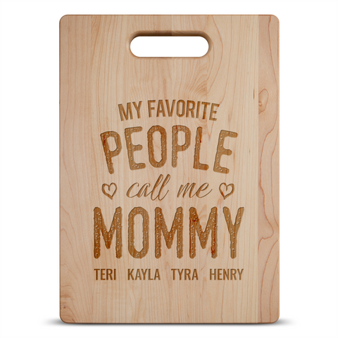Image of Favorite People Maple Personalized Cutting Board