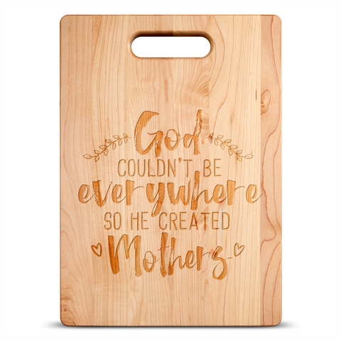 Image of God Created Mothers Maple Cutting Board