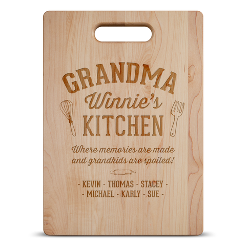 Image of Memories are Made Personalized Maple Cutting Board