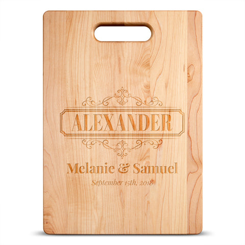 Image of Surname Reversed Personalized Maple Cutting Board