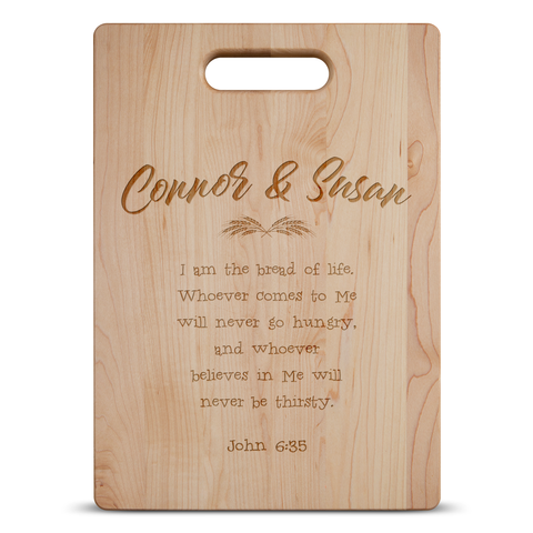 Image of John 6:35 Personalized Cutting Board