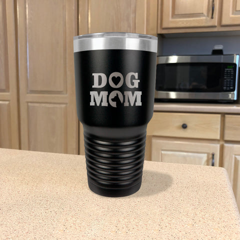 Image of Dog Mom Heart Stainless Steel Tumbler