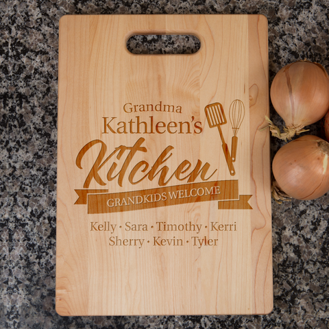 Image of Grandma's Kitchen Personalized Cutting Board