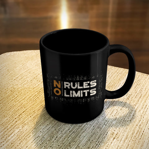 Image of Ceramic Coffee Mug Black No Rules No Limits
